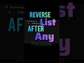 Reverse a List After Any index in Python | #python #pythoncoding #coding