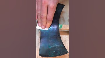 Cold Bluing A Vintage Axe During Restoration  #giveaway #axe #restoration #vintage #tools #asmr