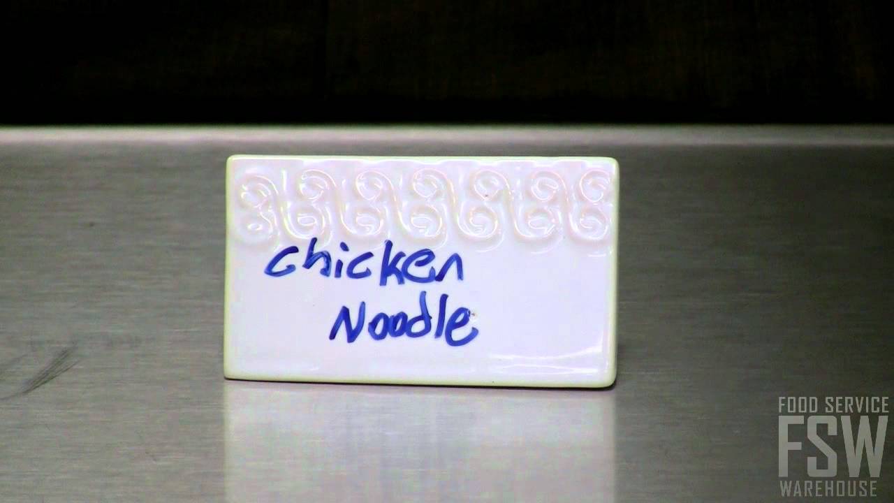 American Metalcraft (CCR4) - Scroll Pattern Ceramic Menu Cards at Food Service Warehouse