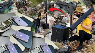 She Found New Speaker EV Evolve 50 &amp; iPhone 11 Series in Garbage Dumps, Restore iPhone 11 Cracked