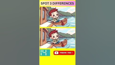 Spot the Difference Brain Game Challenge【Find the 3 Differences #2】#ytshorts