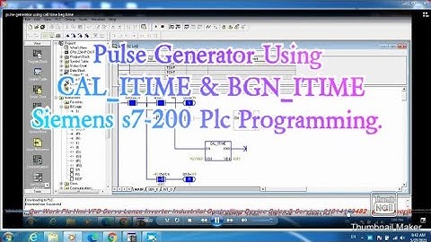 Pulse Generator Using CAL_ITIME & BGN_ITIME  Siemens s7-200 Plc Programming.