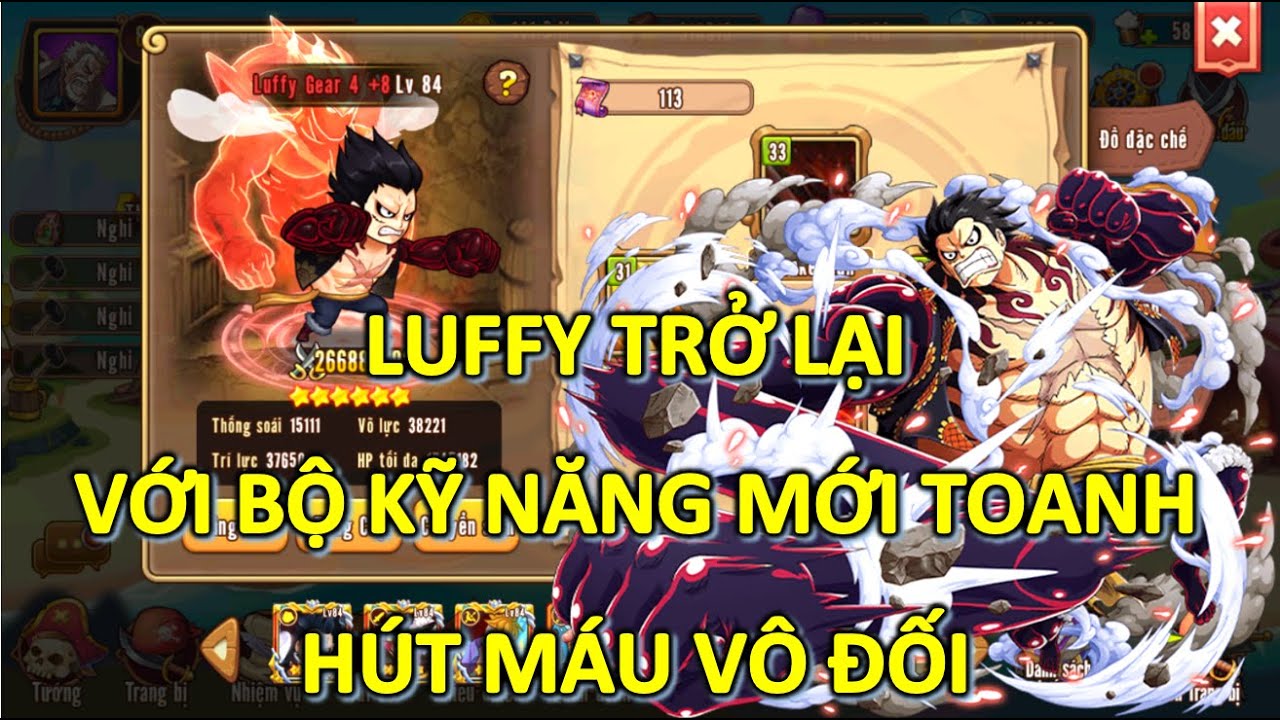 Code Kho Báu Huyền Thoại Luffy Gear 4