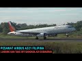 Langka !!! Moment Pesawat Filipina Airbus A321 Landing dan Take Off di Bandara Adi Soemarmo Solo