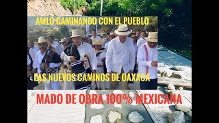 Inagurando y caminando el primer camino hecho a mano en Oaxaca, con mano 100% mexicana.