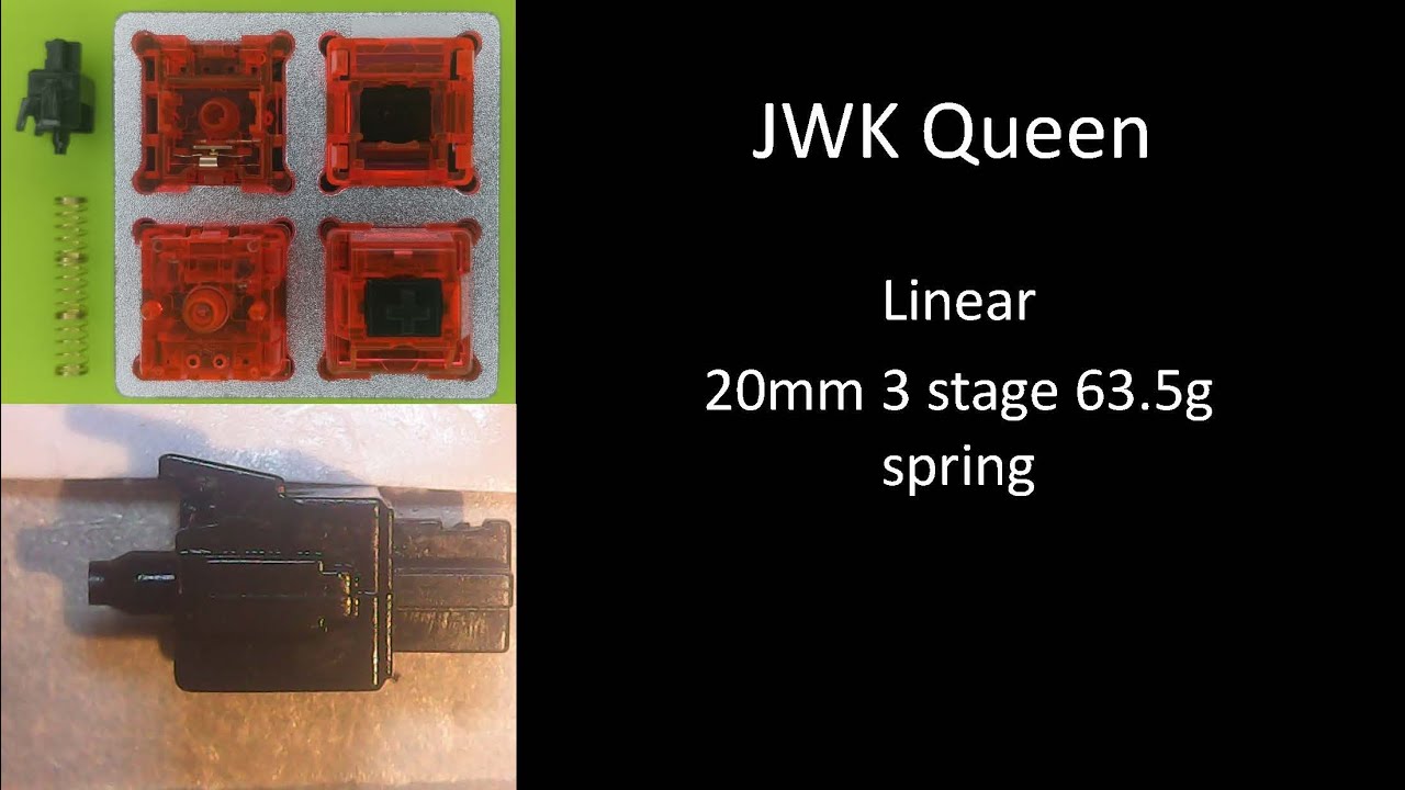 Moyu Studio JWK Queen Switch filmed sound test, stock typing, lubed typing, lubed+Deskeys typing