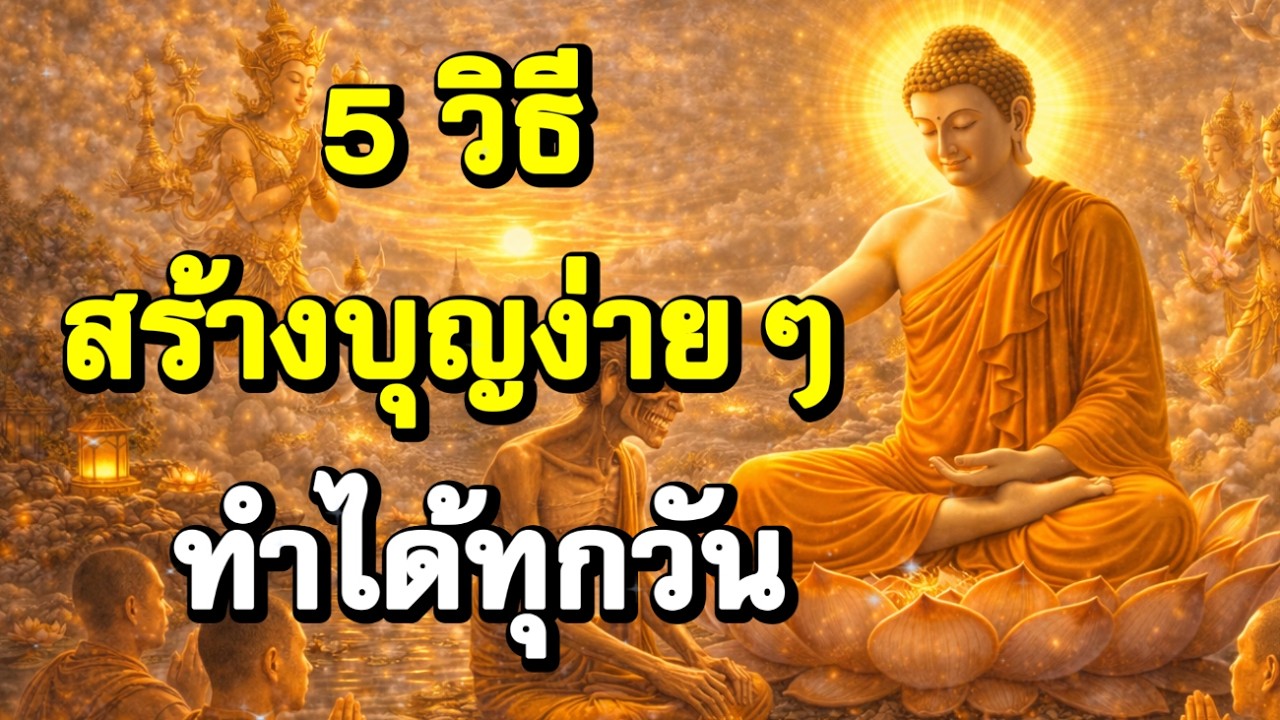 5 วิธีสร้างบุญง่าย ๆ ทำได้ทุกวัน | ฟังธรรมก่อนนอน | Ep.87
