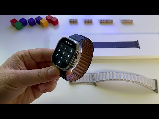 Apple ink Leather Link Band M/L for my Apple Watch ULTRA | unboxing, review  - YouTube