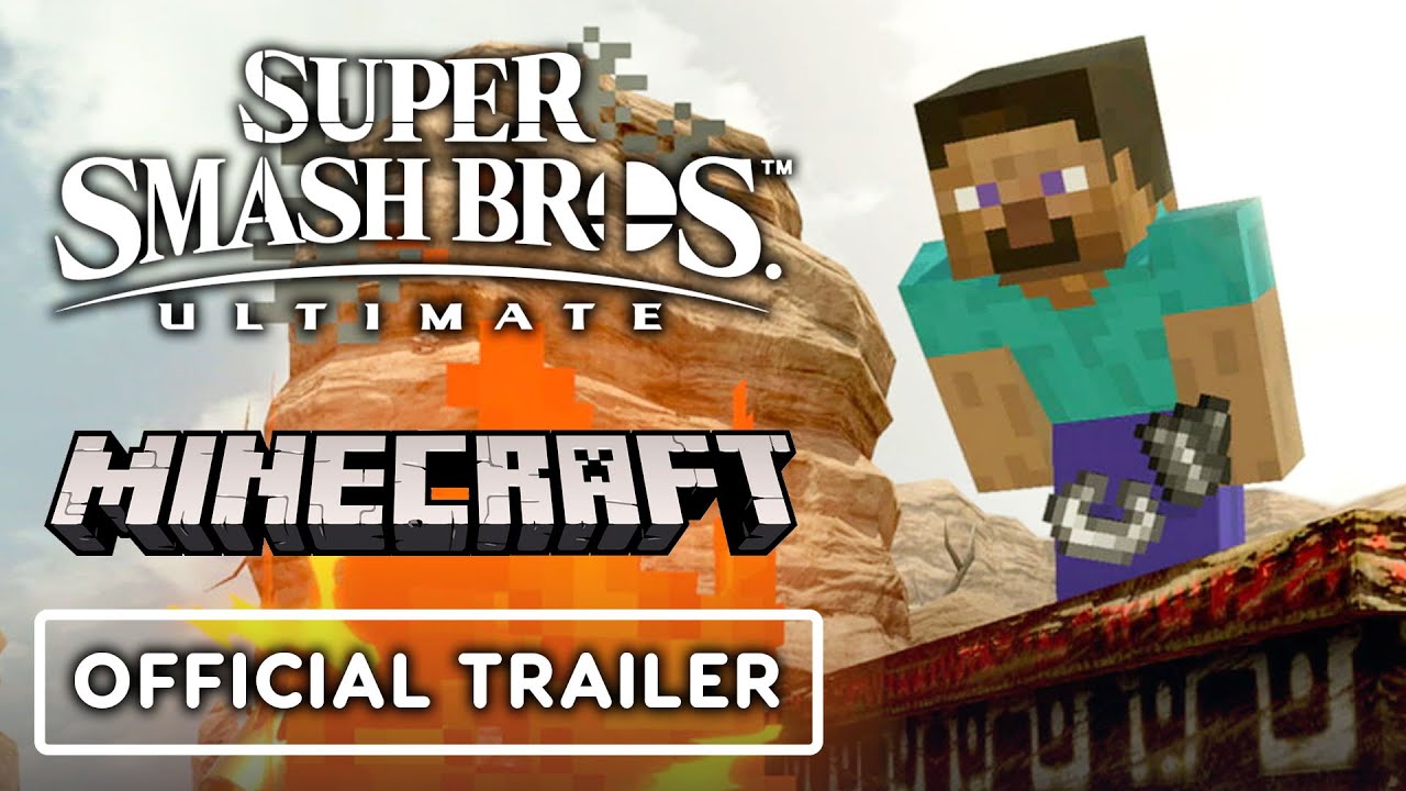 Super Smash Bros. Ultimate - Official Minecraft Steve Reveal Trailer 