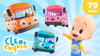 The Wheels On The Baby Bus 🚌 Nursery Rhymes By Cleo And Cuquin | Children Songs