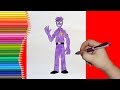 How to draw Purple Guy, FNaF, Как нарисовать Фиолетового парня, ФНаФ