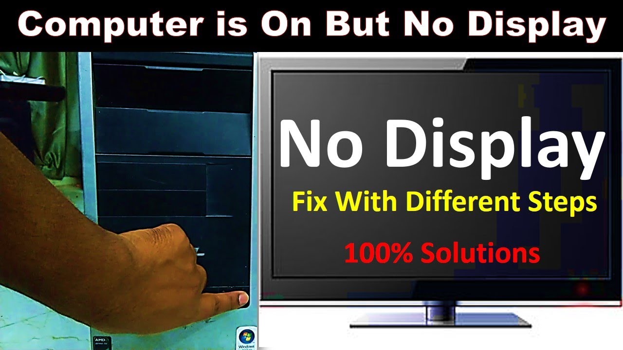 Computer turn on but no display on monitor | Fix Now - YouTube