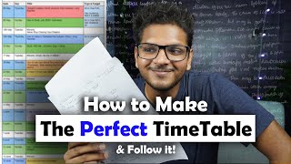 How To Make a TimeTable That *Actually Works* | Anuj Pachhel