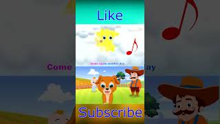 Bingo + Rain, Rain Go Away (Peace Song) #shorts  Nursery Rhymes #kidssongs