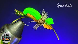 Fly Tying A "Green Beetle" Dry Fly - Relaxing ASMR - Beginner Tutorials