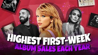 Highest First-Week Sales For Albums Each Year (2010-2022) | Hollywood Time | Taylor Swift, Adele...