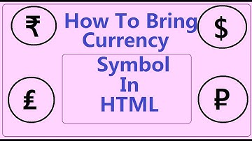 #HTML || #Currency Symbol #HTML Symbols Learn How to Code Currency Symbol In Web Page Using HTML