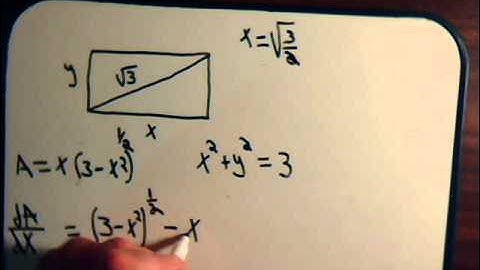 Calculus: Maximum-Mimimum Problem With Constraints (Optimization) Example #1
