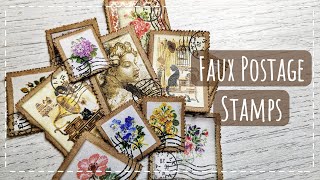Let's Make Faux Postage Stamps | Junk Journals Ephemera