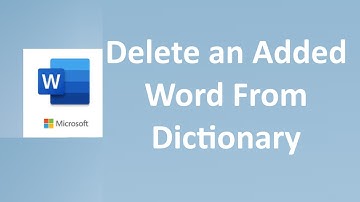 How to Delete an Added Word from Dictionary in Microsoft Office Word | MS Office Dictionary
