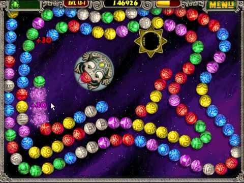 Zuma Deluxe - Level 13-1 - Space (Last Level)