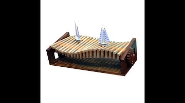 Kinetic sculpture, wave automaton, wooden automaton