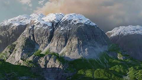 3D Mountain Environment Animation - WorldMachine + Blender
