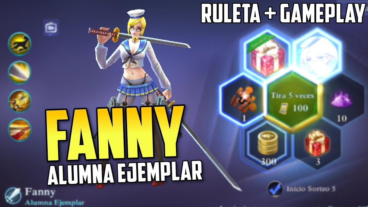 ¡FANNY, RUEDA SUERTE + GAMEPLAY! | SKIN ALUMNA EJEMPLAR | MDGAMES ...