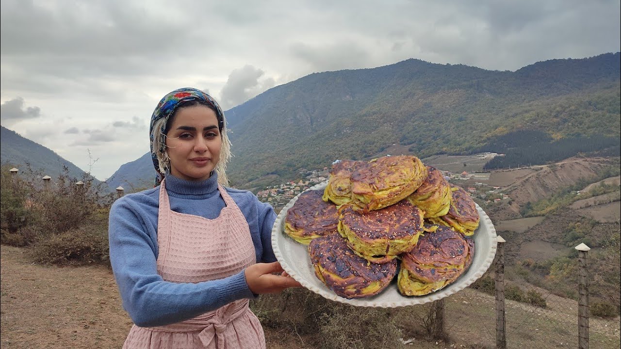 VILLAGE COOKING .THE BEST OIL BREAD WITH ANIMAL OIL IN THE VILLAGE