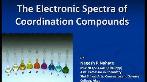 Electronic spectra of coordination compounds part -1
