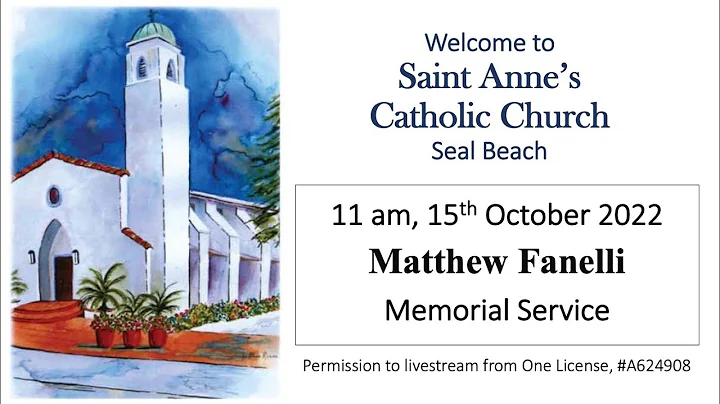 Matthew Fanelli Memorial Service,  St. Anne Seal B...
