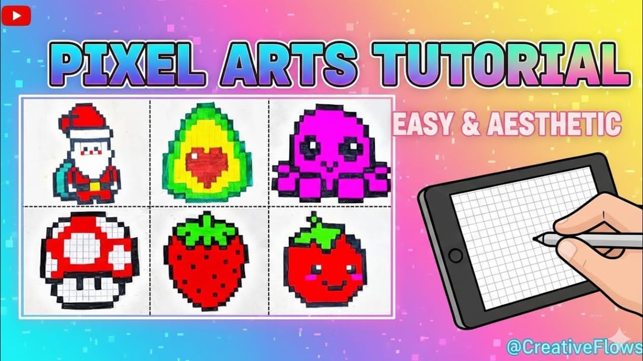 Easy Pixel Art Tutorial For Beginners🎨 | Easy Drawing Ideas🤍 | # ...
