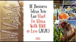 ⁣Top 16 Business Ideas You Can Start In Africa With $500 or Less, best business ideas in africa,