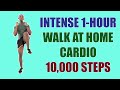 INTENSE 1-Hour Walk at Home Cardio Workout 🔥 Melt 650 Calories 🔥 10,000 Steps
