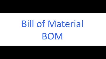 Datamoto CRM | Bill of Materials
