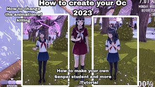 How to make your own Oc 2023 / How to make another student your Senpai and more /Tutorial #yandere