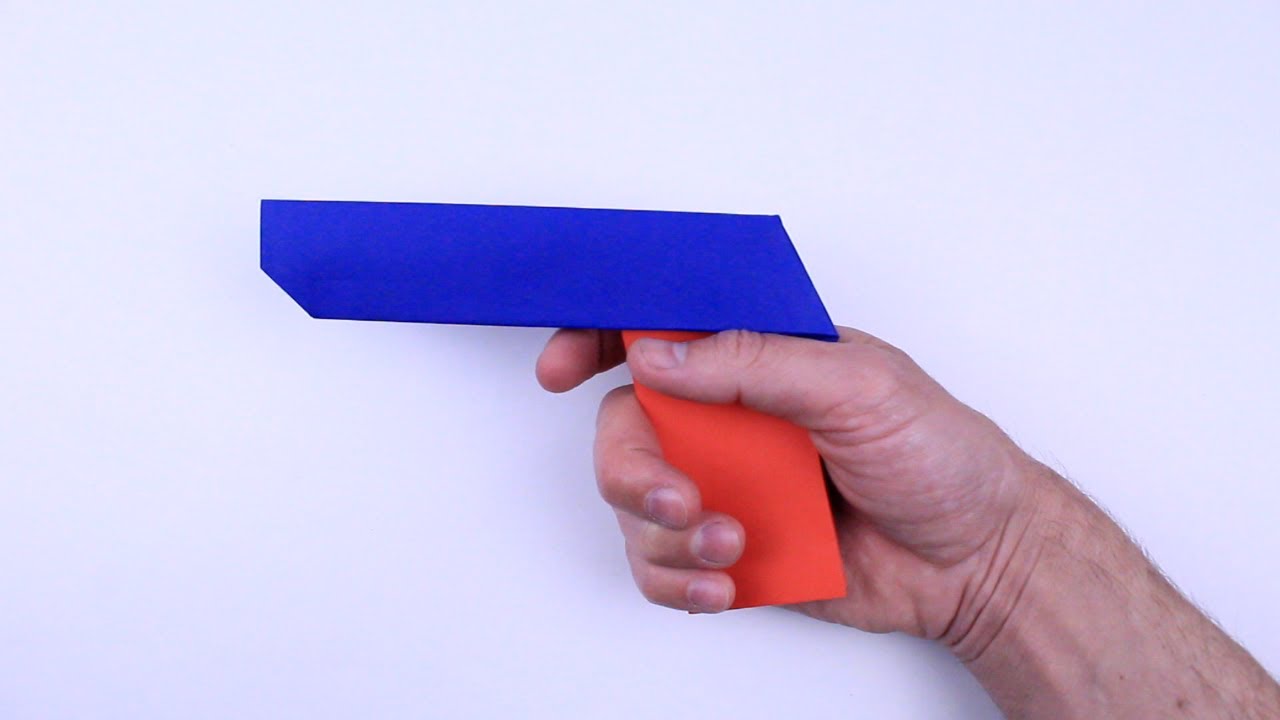 Comment faire un pistolet à partir de papier. Armes en papier - YouTube