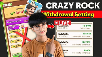 CRAZY ROCK LIVE WITHDRAW ✅ | ALL PROMBLE SOLVE ✅ | REAL EARNING APP 🤑
