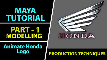 Maya 2016 Tutorial | Animated Honda Logo - PART 1 - Modelling