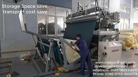 Foam roll packing machine.  roll foam pack machine, long sheet foam pack machine