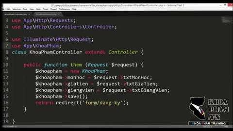Bản sao của 39.Bài 38- Tìm Hiểu Về Form Request Trong Laravel 5.x Phần 5 - Lập Trình Laravel Khoa Ph