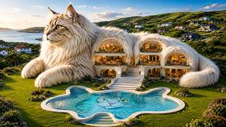 100 Year Old Abandoned Giant Cat Mansion Transformed Into a $15M Luxury Villa with Epoxy Floors