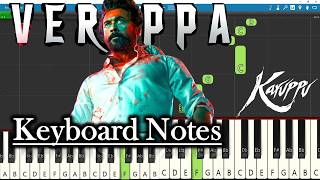 Verappa Song Keyboard Notes 🎹 | Easy Piano Tutorial | Sai Abhyankkar | Karuppu