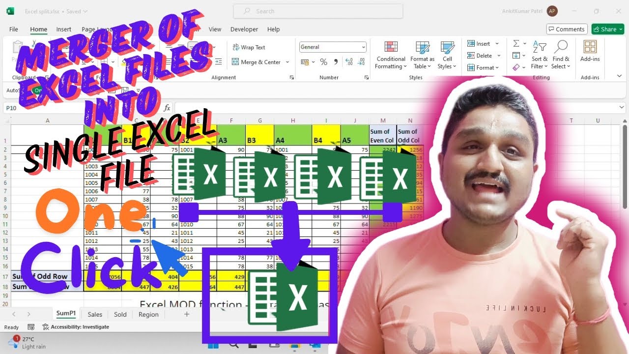 How To Merge Multiple Excel Files in One Excel File|Combine Multiple ...