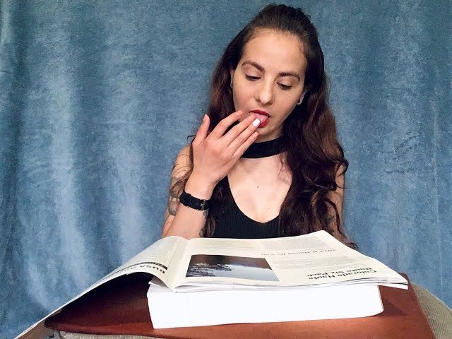 ASMR || Finger Licking & Page Flipping (Soft Spoken Q&A)