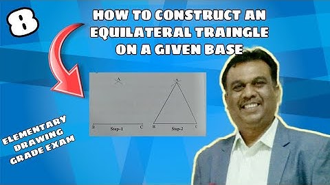 How to construct an equilateral triangle | elementary drawing grade exam | suhaas Bhoir