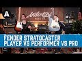 Fender Stratocaster: Player vs Performer vs Professional - What are the differences?