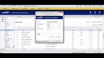 SonicWall Address and Service Objects