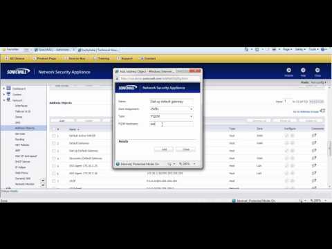 SonicWall Address and Service Objects