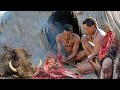 Hadza hunt catch meat wonderfully